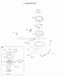 Part Location Diagram of 697411 Briggs and Stratton Housing-blower